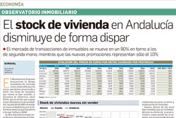 Observatorio Inmobiliario – El stock de vivienda en Andalucía disminuye de forma dispar