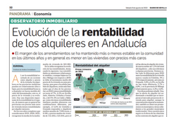 Observatorio Inmobiliario – Evolución de la rentabilidad de los alquileres en Andalucía