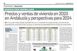 Observatorio Inmobiliario – Precios y ventas de vivienda en 2023 en Andalucía y perspectivas para 2024