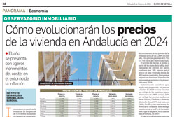 Observatorio Inmobiliario – Cómo pueden evolucionar en 2024 los precios de la vivienda en Andalucía