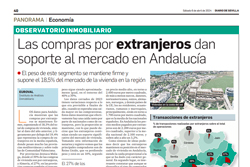 Observatorio Inmobiliario – Las compras por extranjeros dan soporte al mercado de vivienda en Andalucía